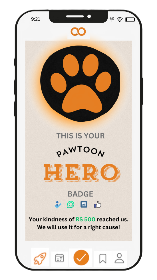 Mobile app walkthrough screen